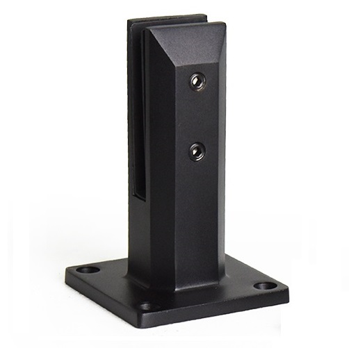 Duplex 2205 Stainless Steel 50mm Mini Post with Base (Balustrade & Pool Fence Compliant) - Black